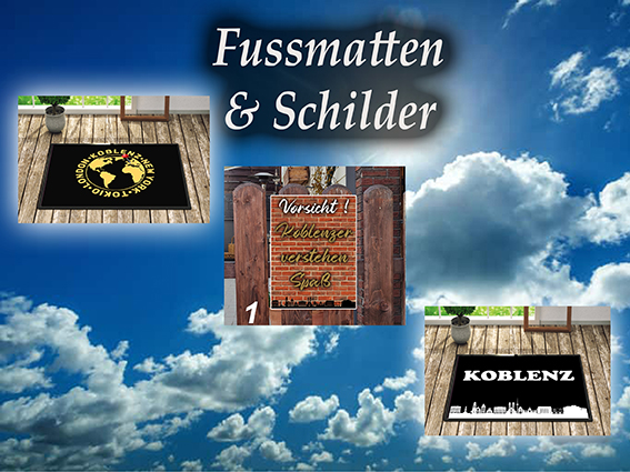 Fußmatten & Schilder